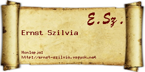 Ernst Szilvia névjegykártya